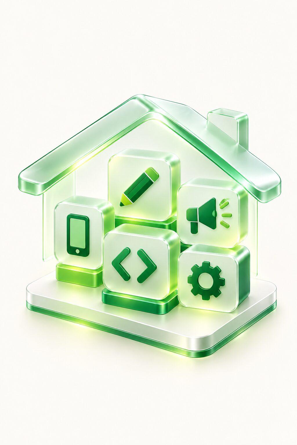 Design, code, app, marketing and system tiles gathered under one roof