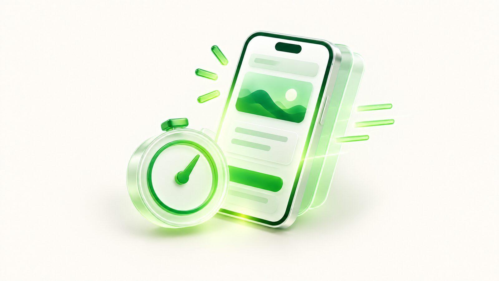 A phone lighting up beside a stopwatch